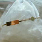 Taufarmband Gold  585 mit Uhr